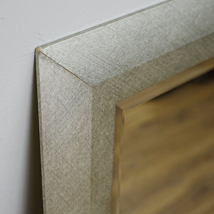 30×1.25×36–Inch Full‑Length Mirror — Angled Textured Frame, Wood Core