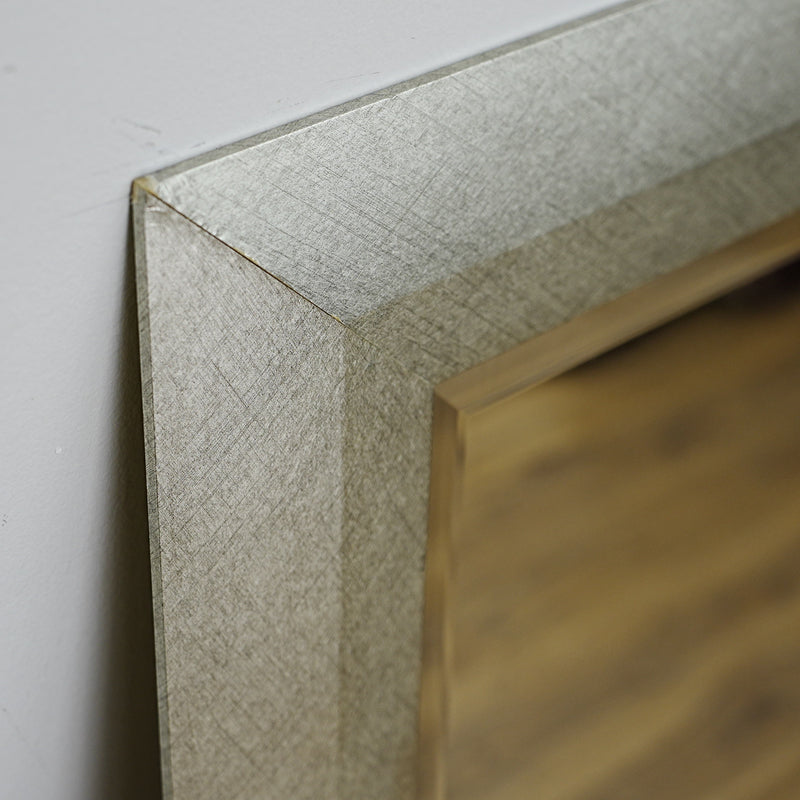 30×1.25×36–Inch Full‑Length Mirror — Angled Textured Frame, Wood Core