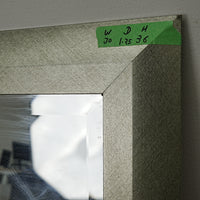 30×1.25×36–Inch Full‑Length Mirror — Angled Textured Frame, Wood Core