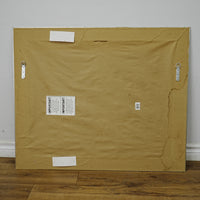 30×1.25×36–Inch Full‑Length Mirror — Angled Textured Frame, Wood Core