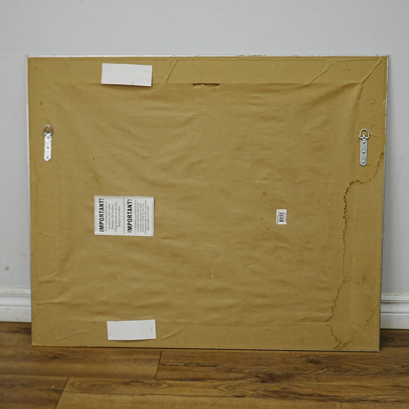 30×1.25×36–Inch Full‑Length Mirror — Angled Textured Frame, Wood Core