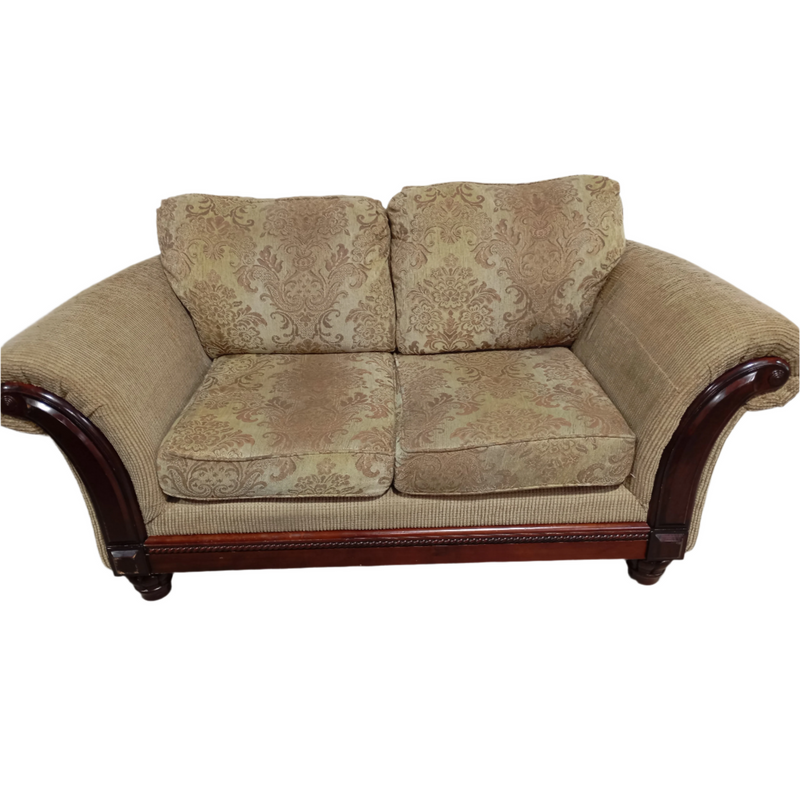 Damask-Style Two Seater Sofa