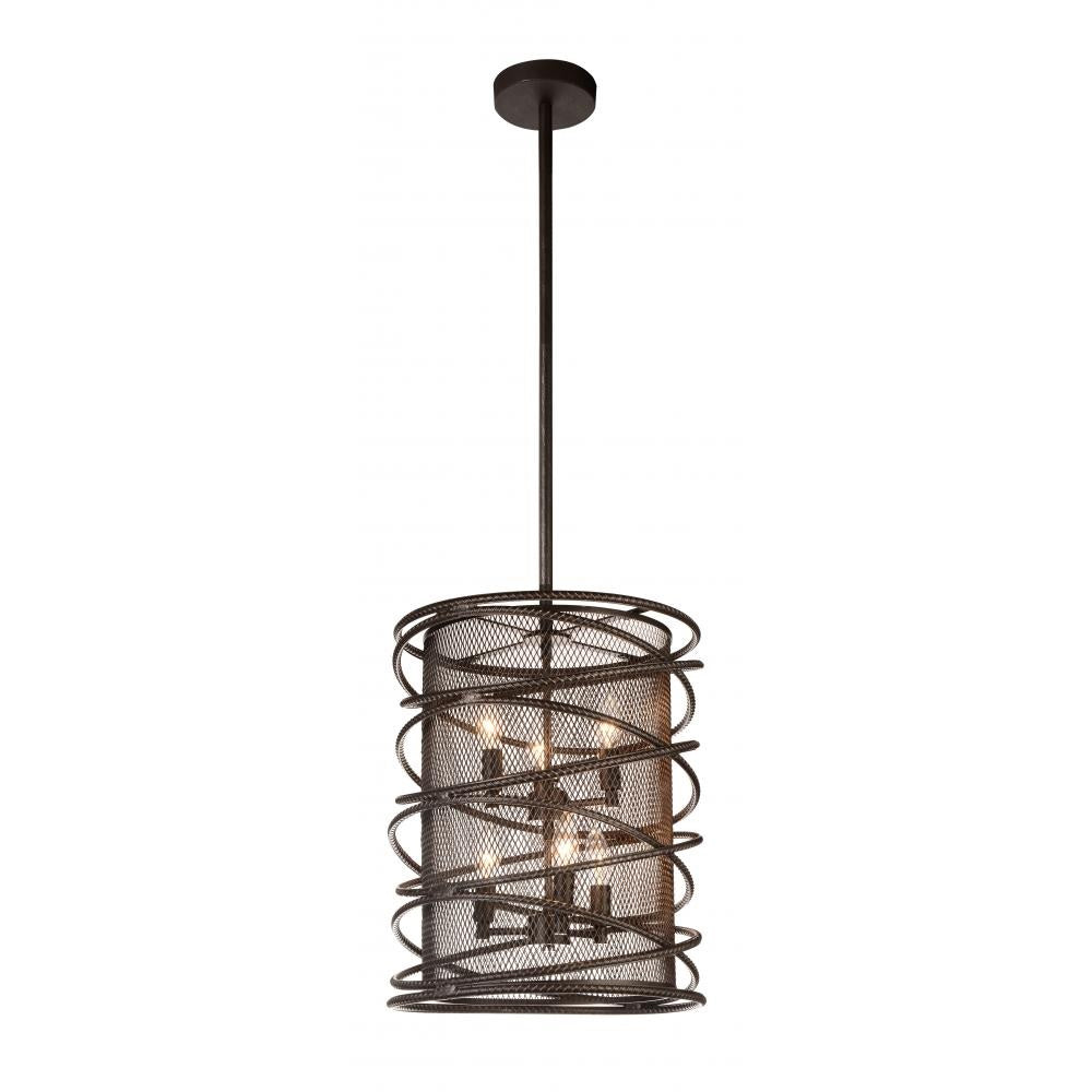 Darya 6-Light Chandelier in Brown