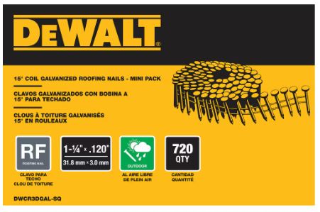 DEWALT 1 1/4-inch Roofing Nail Mini Pack (720 per Box)