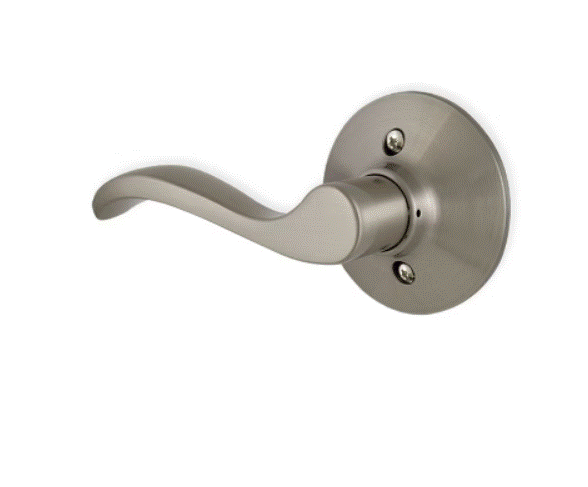 Satin Nickel Inactive Non-Turning Door Lever - Left Handed