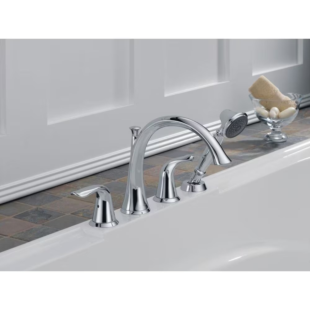 Delta Lahara Roman Tub with Hand Shower Trim, Chrome