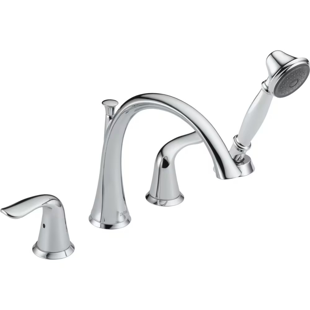 Delta Lahara Roman Tub with Hand Shower Trim, Chrome