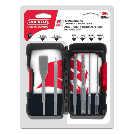 DIABLO Rebar Demon 6-piece Concrete Demotion Set