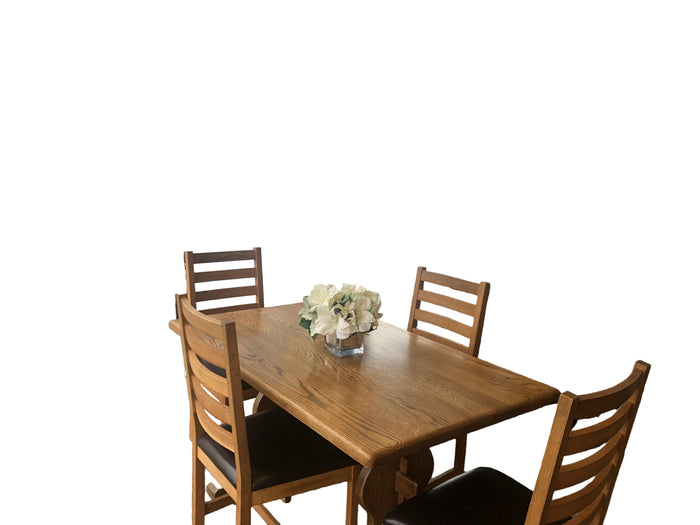 Wooden Dining Table With Four Chairs