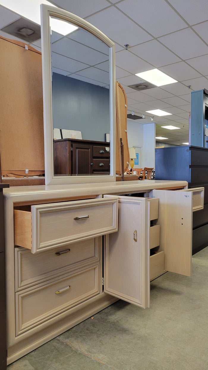 Beige Dresser W/ Mirror