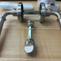 Dummy Door Levers with Thumb Turn in Satin Nickel, 2001NEBETRUS15