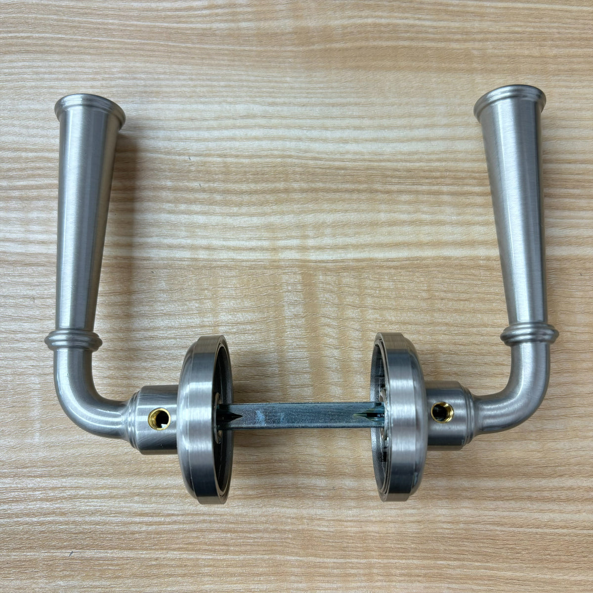 Dummy Door Levers with Thumb Turn in Satin Nickel, 2001NEBETRUS15