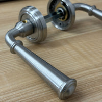 Dummy Door Levers with Thumb Turn in Satin Nickel, 2001NEBETRUS15