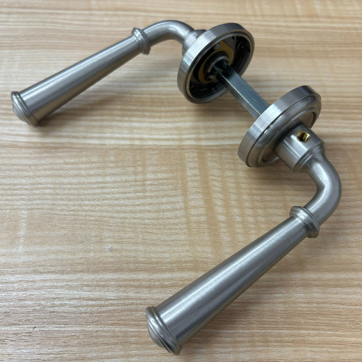 Dummy Door Levers with Thumb Turn in Satin Nickel, 2001NEBETRUS15