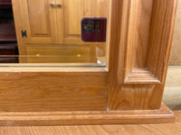 Wooden dresser with mirror
