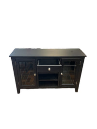 Darkwood Glass Shelf Sideboard