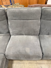 Light Grey 3-Seater Sectional Sofa + Ottoman