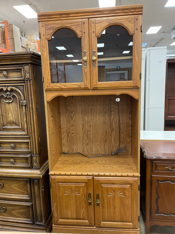 Wooden Cabinet With Glass Doors