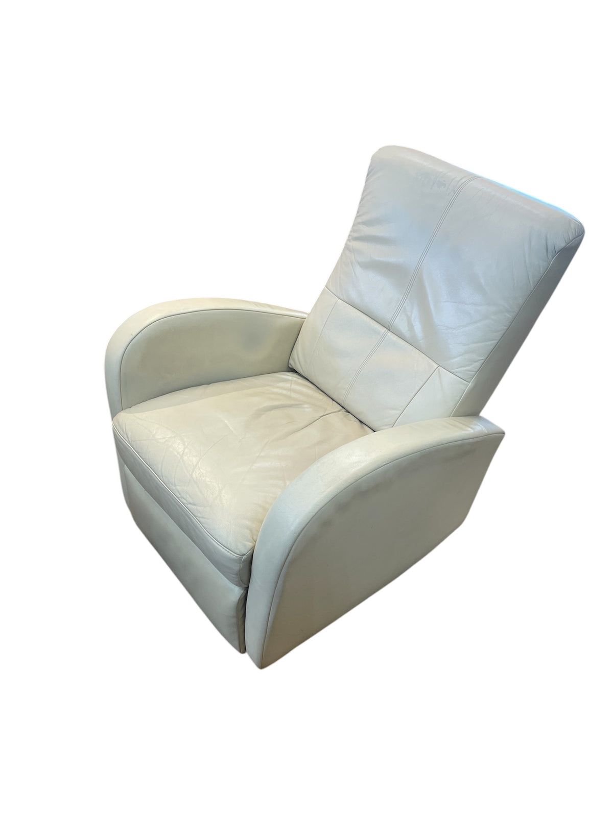 Cream Faux Leather Armchair