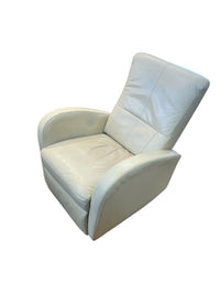 Cream Faux Leather Armchair