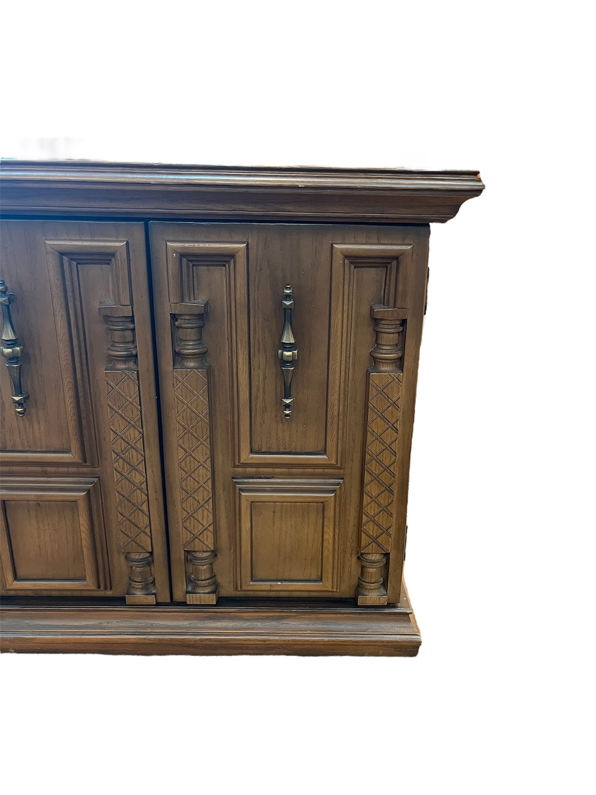 Engraved Solid Wood End Table