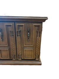 Engraved Solid Wood End Table