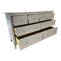 Bejeweled 8-Drawer White Dresser