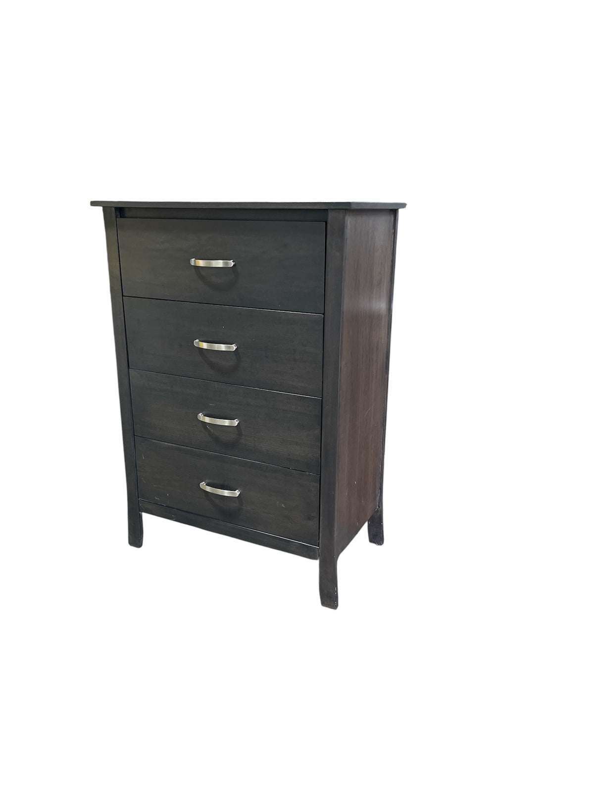 Modern Black 4 Drawer Tall Chest of Drawers