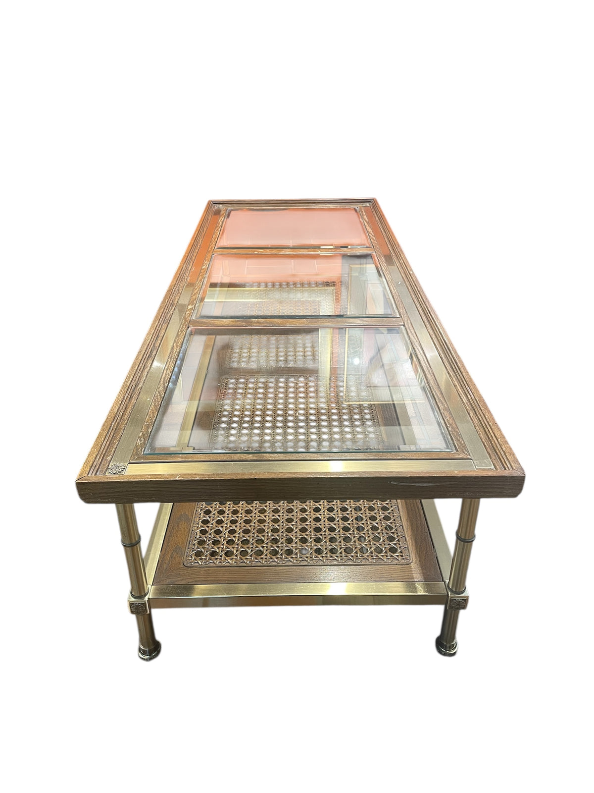 Glasstop 2-Tier Rectangular Coffee Table