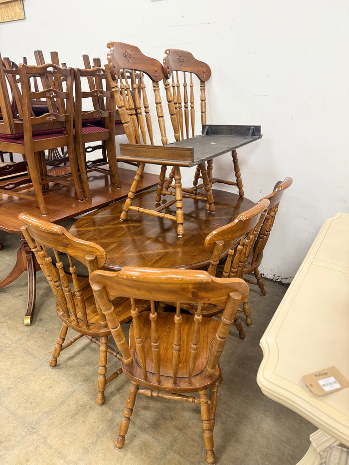 Dark Caramel Brown Dining Set