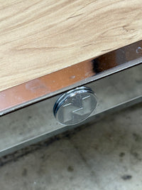 Modern Styled Light Wood Top Stainless Steel Coffee Table