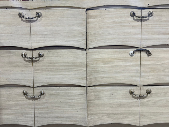Amber Finish Dresser W/Mirror And 6 Drawers #XYL3