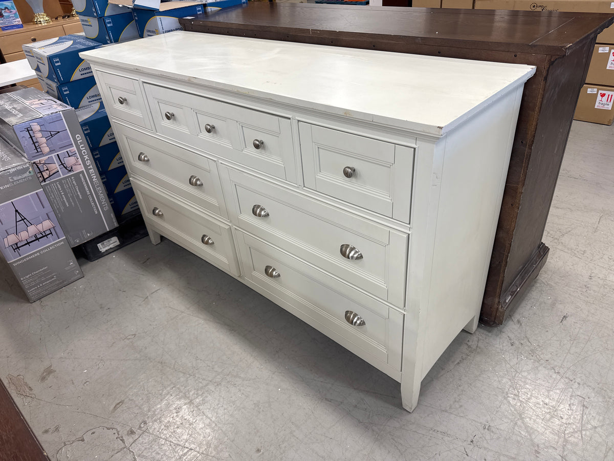 64” W - White 7-Drawer Dresser
