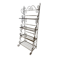 Brown Wrought Iron Bakers Rack