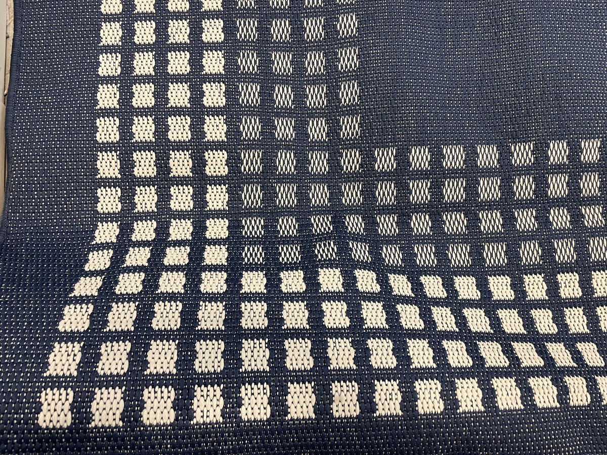 Hampton Bay Navy and White Area Rug - 7 ft 7 in x 10 ft x 10 in