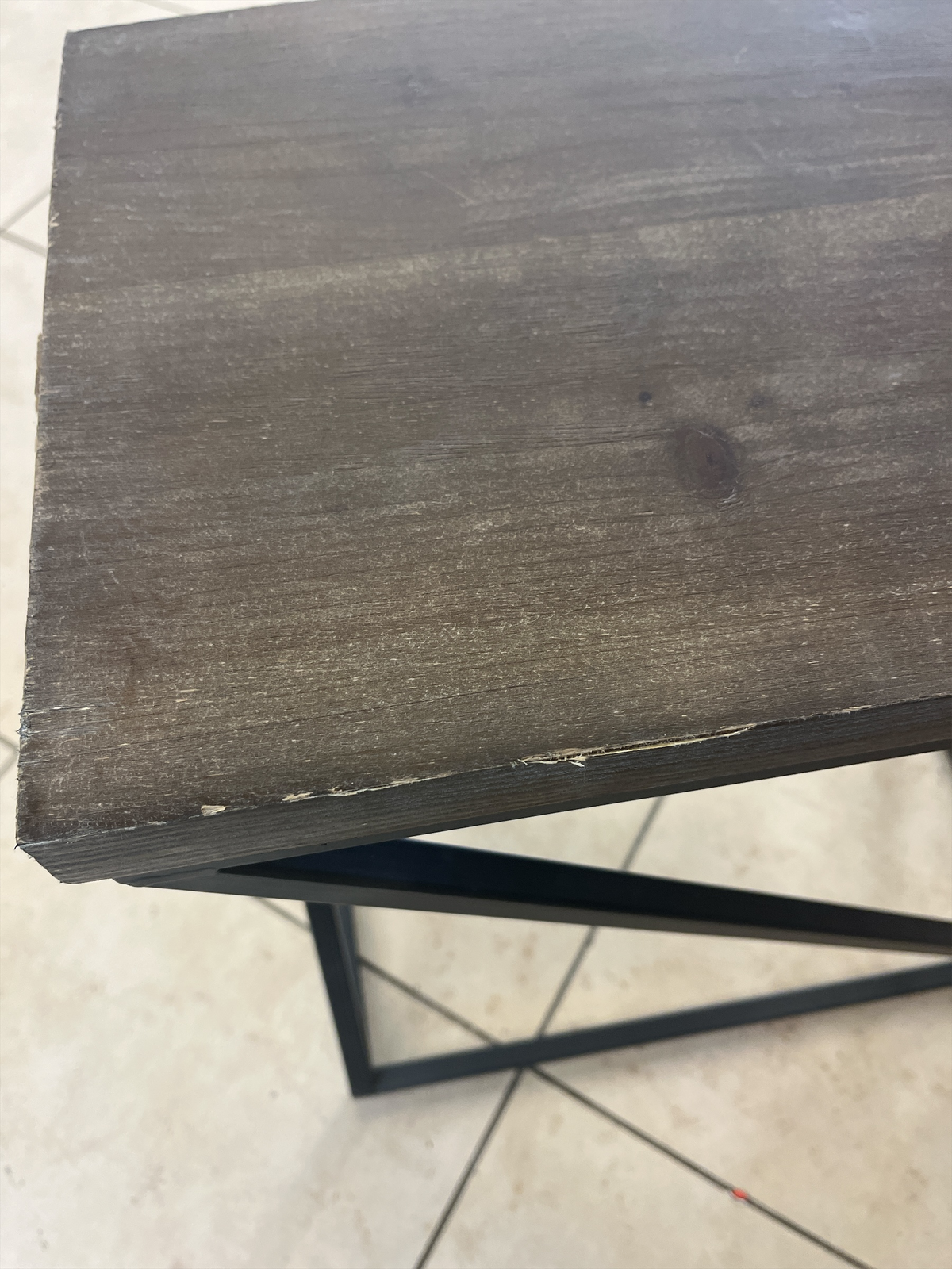 Industrial Asymmetrical Side Table