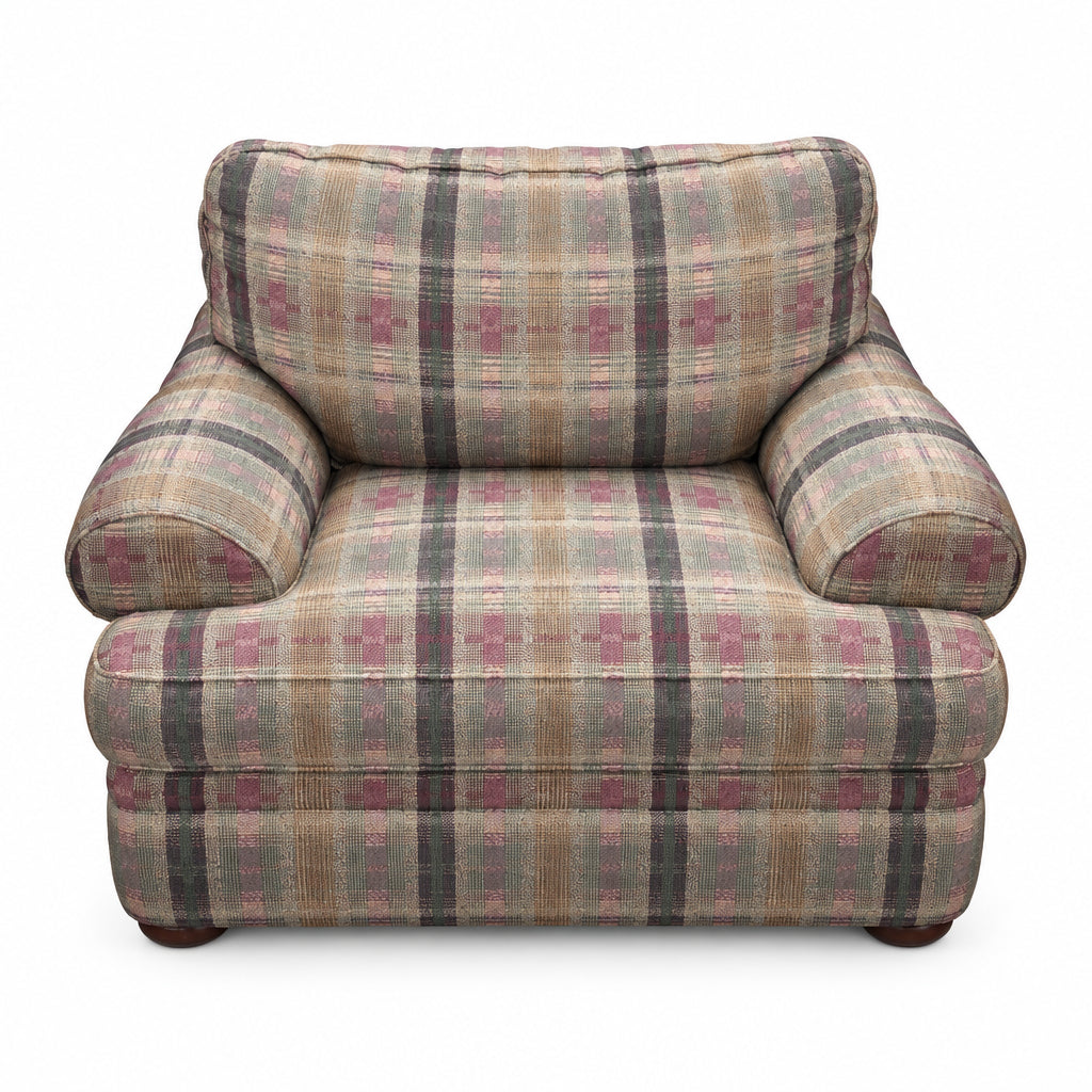 Tartan Plaid Upholstered Armchair