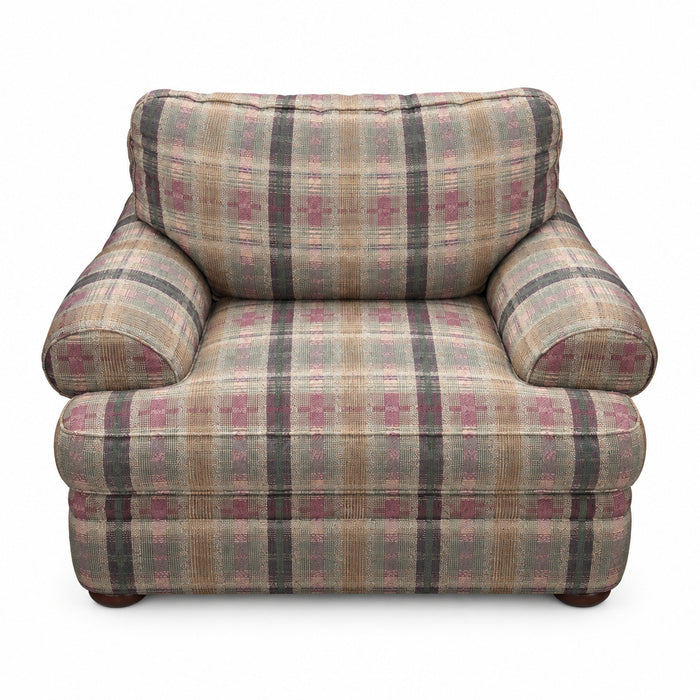 Tartan Plaid Upholstered Armchair