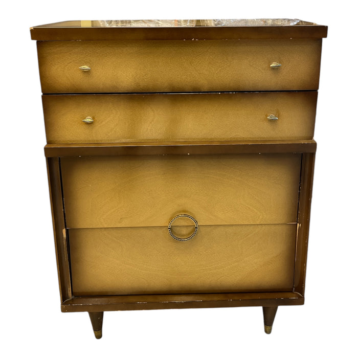 Midcentury Wooden 4-Drawer Dresser