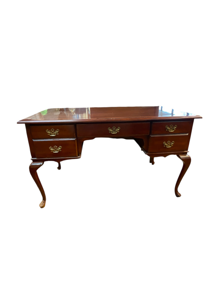 Solid Wood 5-Drawer Office Desk