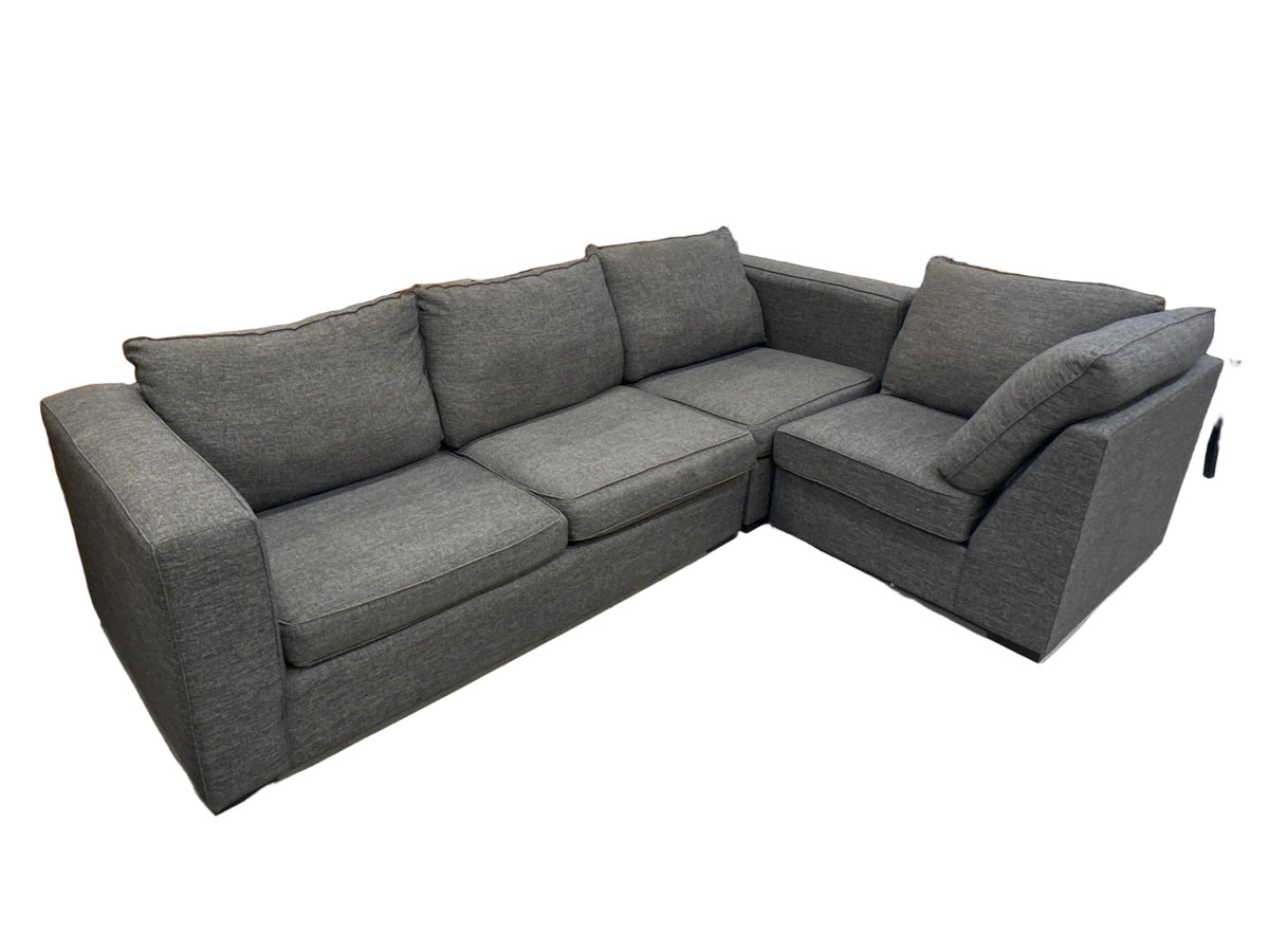 Gray 3- Piece Sectional Sofa