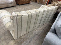 Traditional Beige Striped Sofa