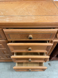 Wooden dresser with mirror