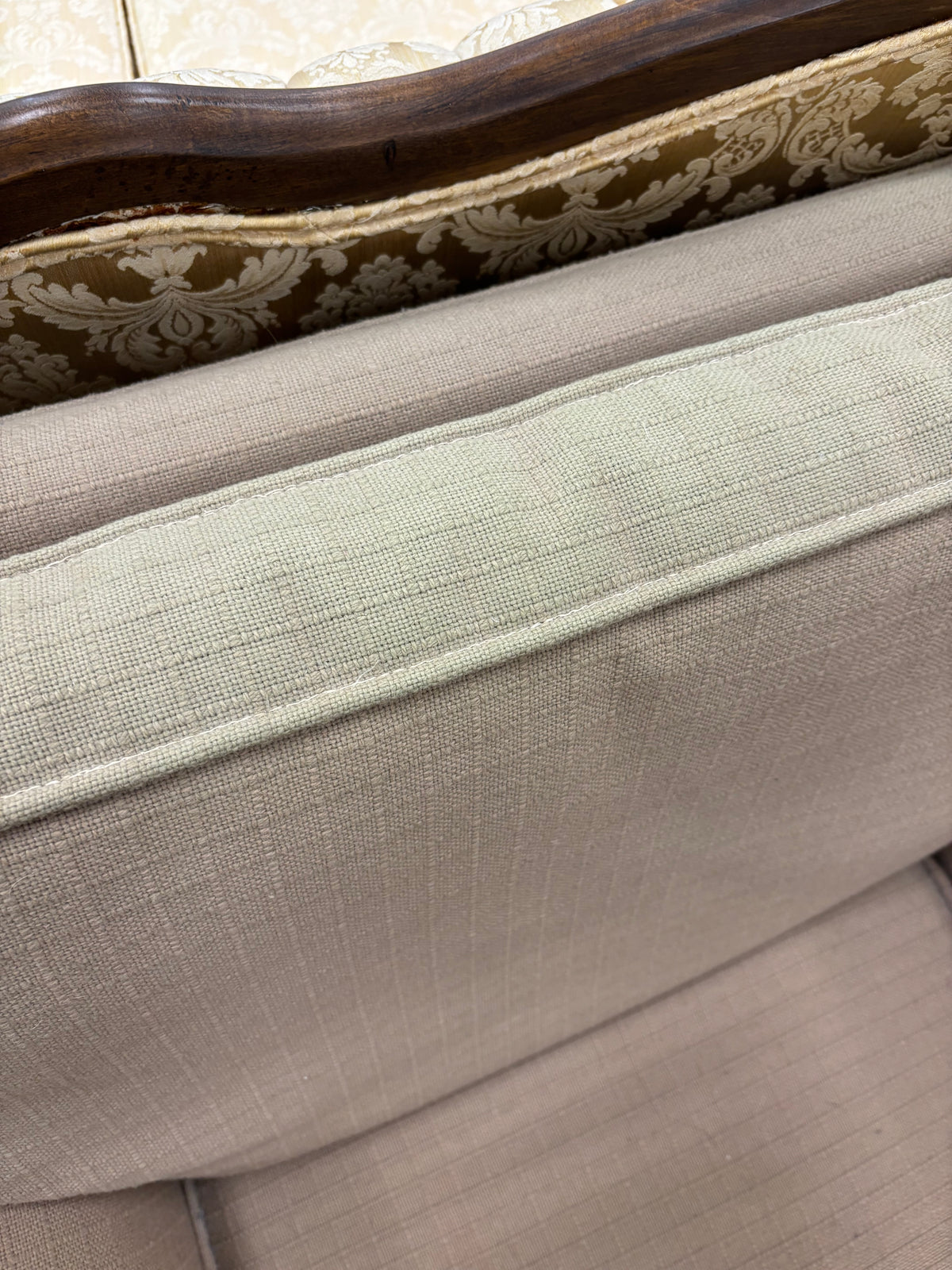 Tan Upholstered Club Chair