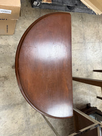 Small Half Circular Wooden Table