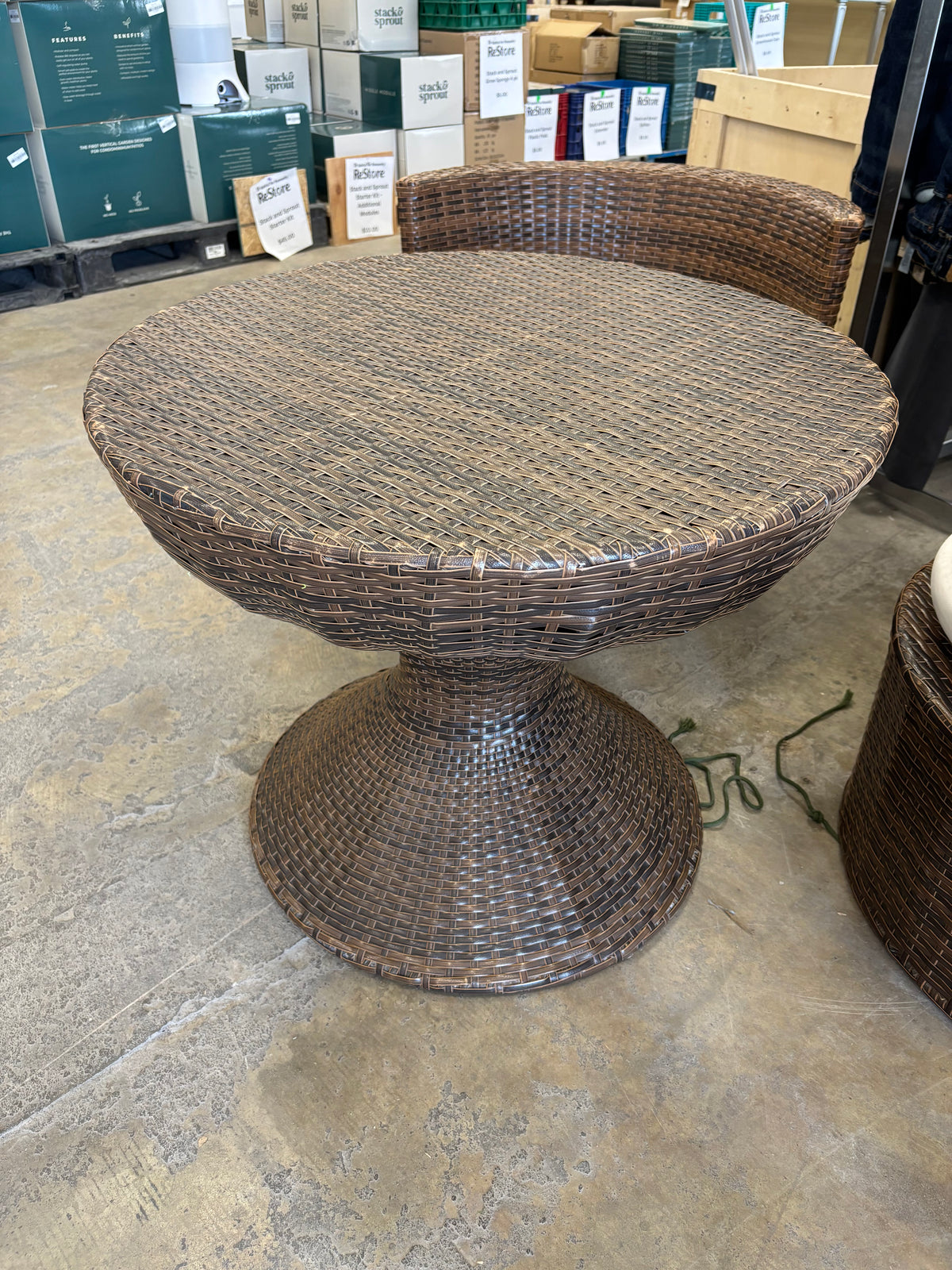 3 Piece Rattan Patio Bistro Set