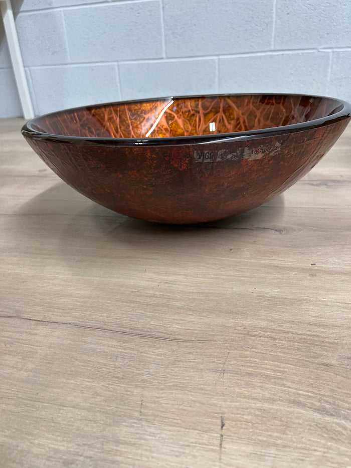 VIGO Glass Vessel Sink in Copper