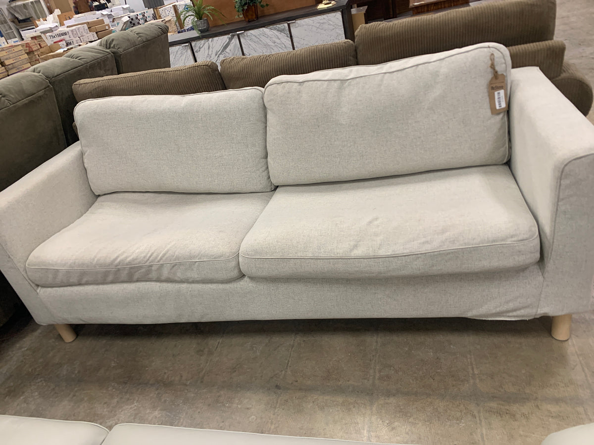 Light Grey Fabric 2 Seat Sofa