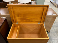 Light Wood Blanket Box