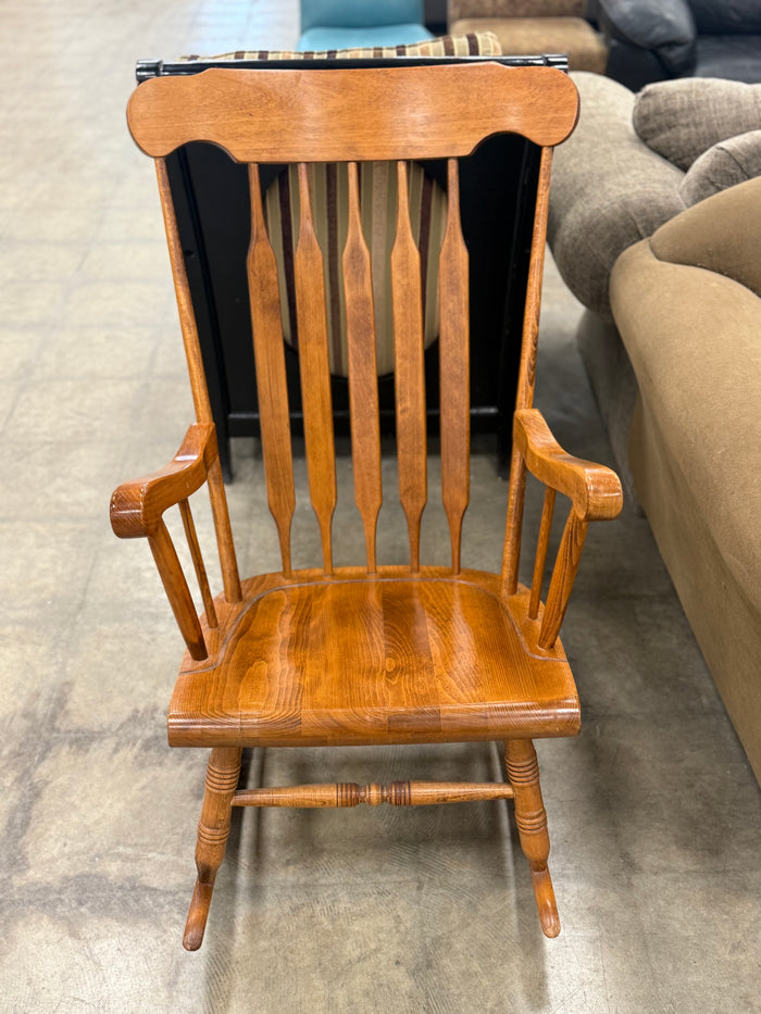 Light Wooden Brown Rocking Chair